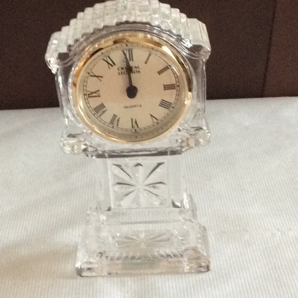 Lead crystal grandfather clock